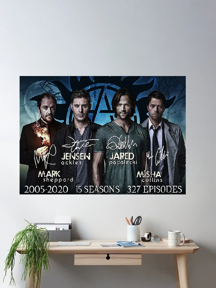 SUPERNATURAL Signature TV SERIES, Art Print Silk Poster Home Wall Decor