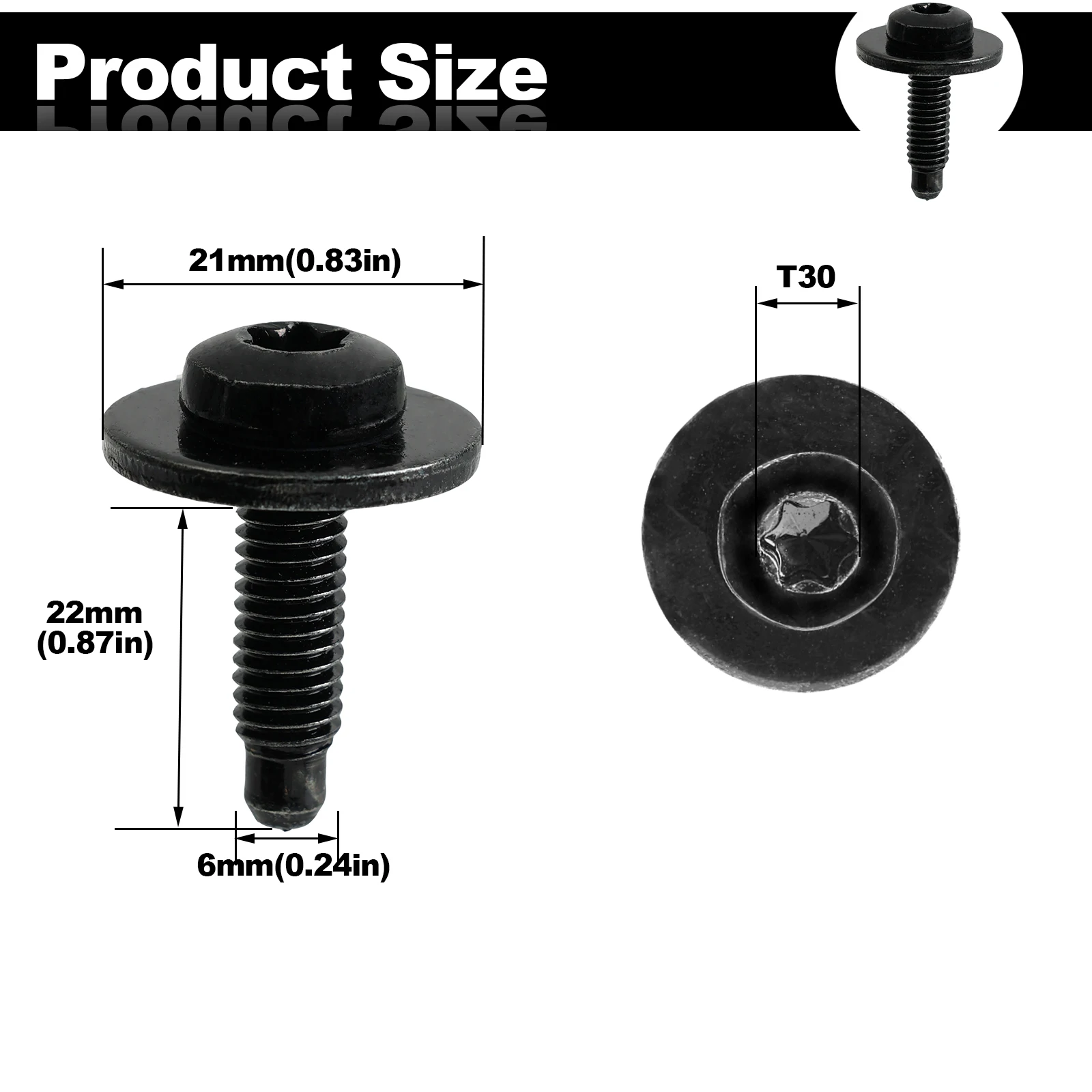 10Pcs For Audi A4 S4 Q5 Q7 A5 S5 A6 A7 A8 R8 M6x20 Headlight Assembly Mounting Bolt Screws N90683302