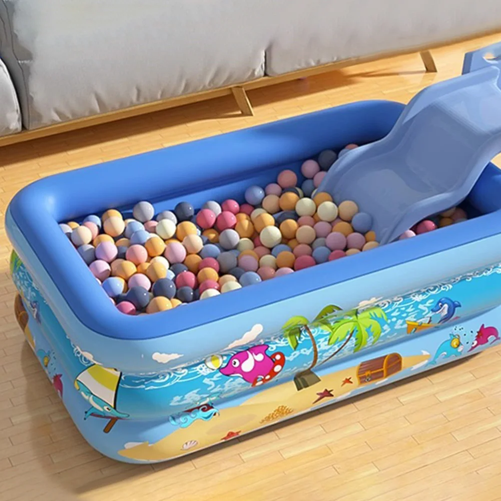 Inflatable Swimming Pool PVC Framed Swimming Pool Cartoon Pattern Baby Bath Bathtub for Outdoor Indoor