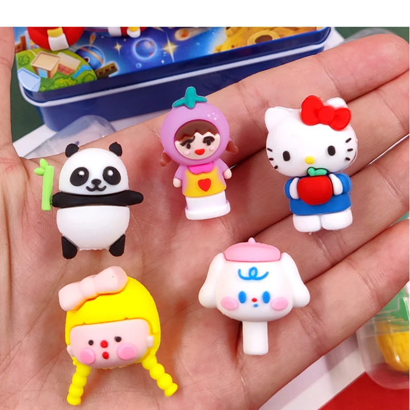 10/20Pcs Transparent Surprise Capsule Twisted Egg Toys Cartoon Mini Animal Doll Model Fun Ball Children Vending Machine Gifts