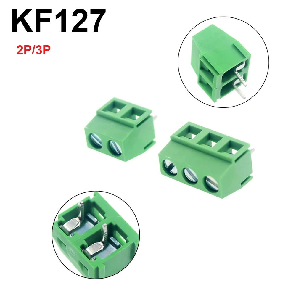 10-50PCS KF127-5.0/5.08mm KF127-2P KF127-3P Screw 5.0mm Terminal Block 2 Pin 3 Pin Pcb Terminal Block Connector
