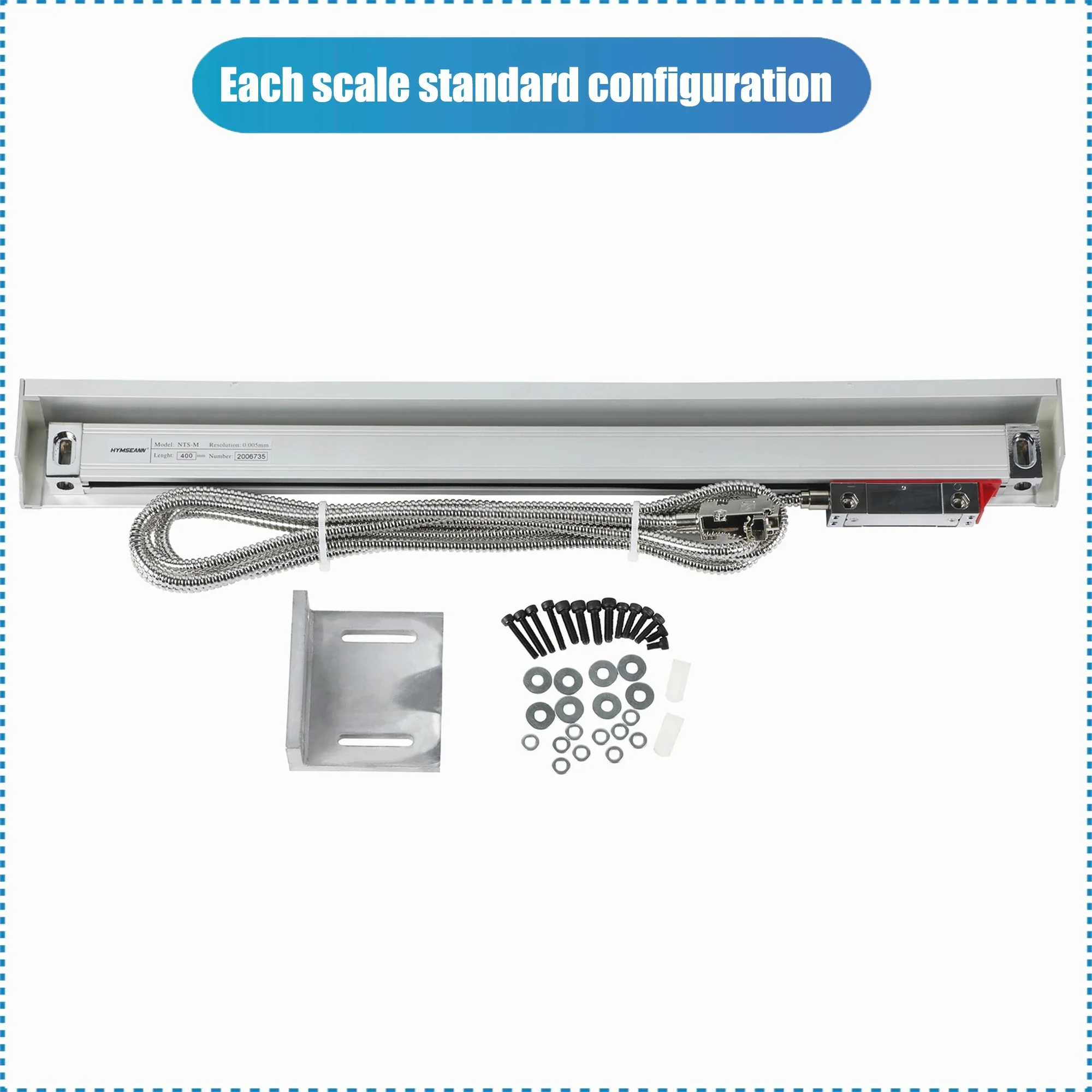 Imagem -03 - Milling Torno Kit de Readout Digital Axis Grande Display Dro Codificador Óptico Escala Linear Alta Precisão 5um Pcs Hs8002p