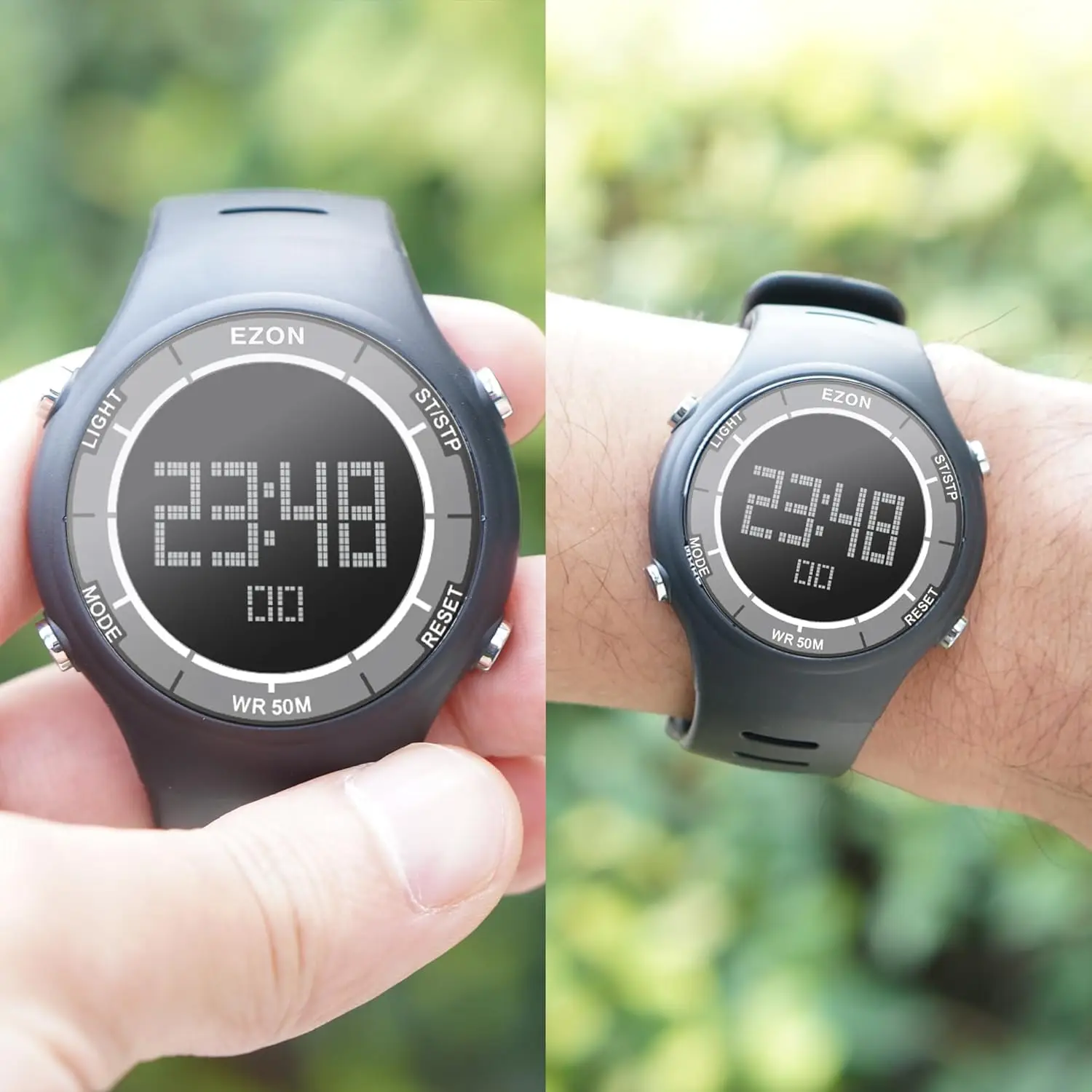 Men\'s Digital Sport Watch for Outdoor Running with Alarm Clock Stopwatch and Countdown Timer 50M Waterproof EZON L008
