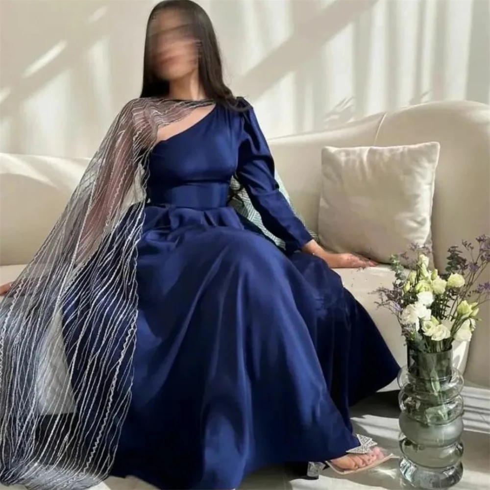 Customized Exquisite One-shoulder Ball gown Celebrity Sequin Draped S Occasion Evening Gown robes de cocktail