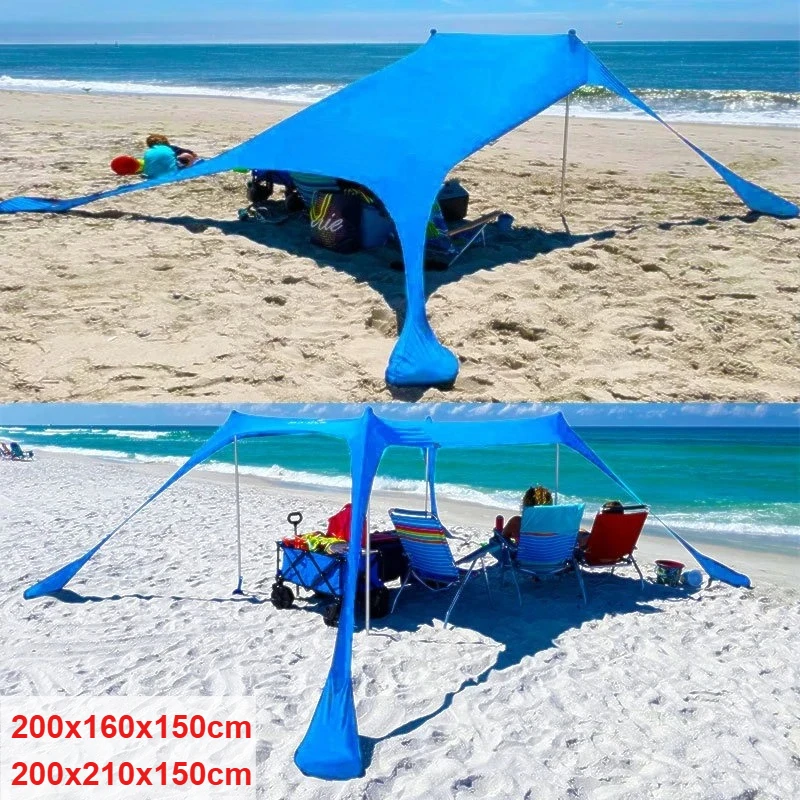 Multi Person Beach, Stretch Lycra Canopy, Beach Digging Tent, Sun Protection Sunshade, Outdoor Park, Fishing Camping Tent