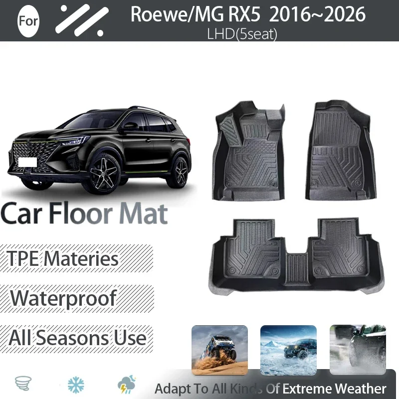 Car Floor Mats For Roewe MG RX5 eRX5 ERX5 MK1 2016-2026 Wheelbase 2700 mm Dirt-resistant Rug LHD Pad Foot Cover Auto Accessories