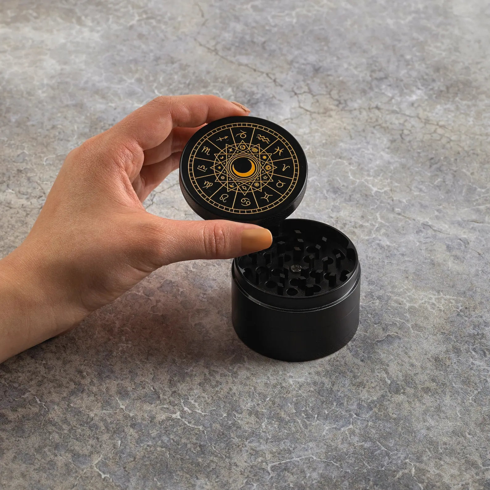 Astrological Zodiac Metal Herb Grinder 50mm/2inch