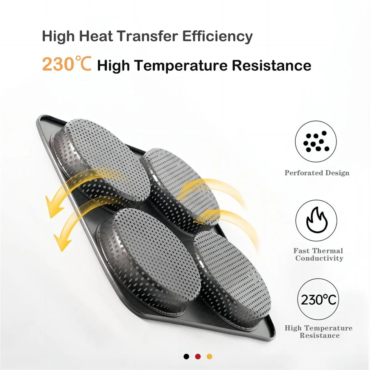 مقلاة كعكة همبرغر BFYL، قالب همبرغر من الفولاذ الكربوني غير لاصق مقاس 5 بوصات، مقلاة خبز كبيرة 4 أكواب لكعك همبرغر محلية الصنع