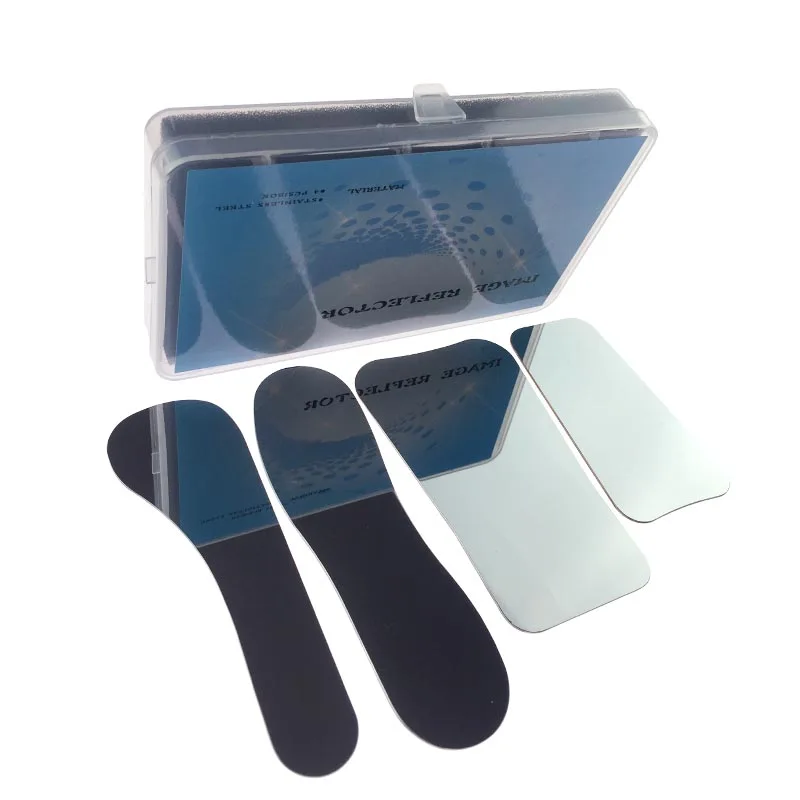 

Stainless Steel Dental Orthodontics Oral Double-Side Mirrors Clinic Photographic Mirror Dental Instruments 4pcs/box