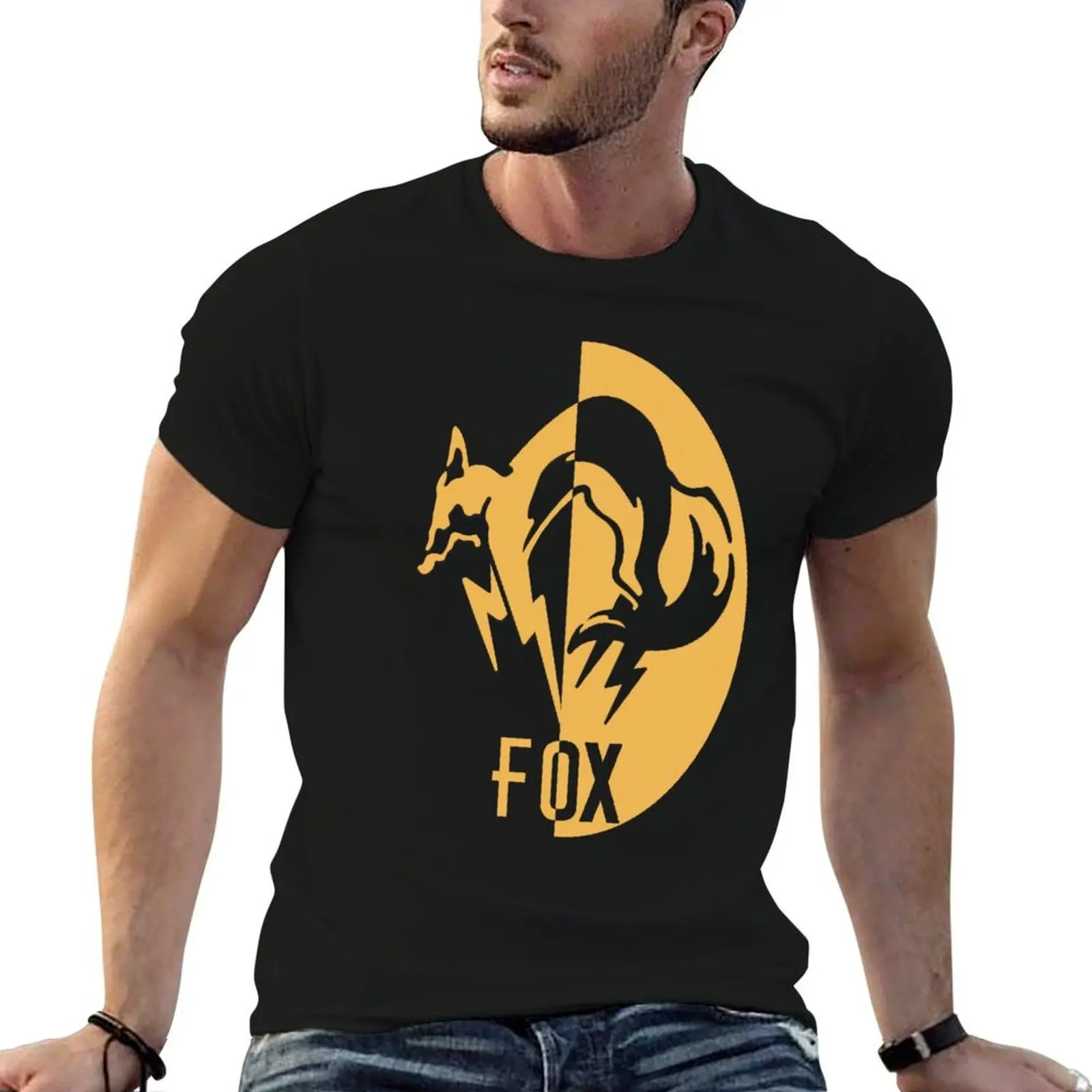 FoxHound logo T-Shirt man t shirt graphic t shirts for man cotton funny t shirt man plain T-shirt