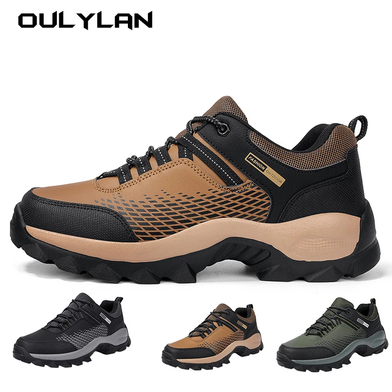 Men Sneakers Outdoor Mountain Boots Climbing Sneakers Breathable Work Sneakers Large Size 39-46 Low Top Hiking Shoes For Men