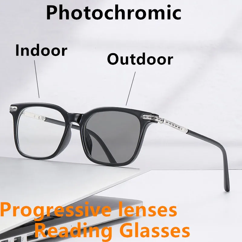 2026Photochrome Lesebrille für Damen und Herren Neue Progressive Multifokale Lesebrille Modische Vielseitige Outdoor-Lesehilfe