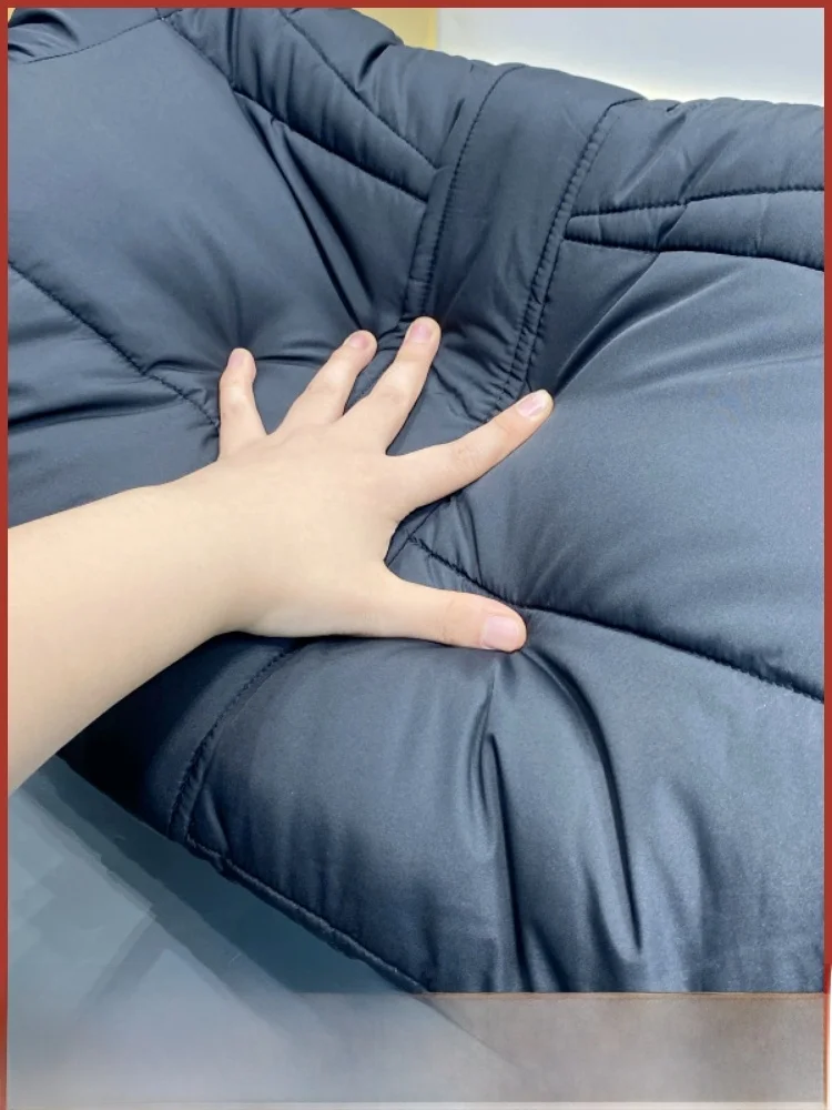 سترة من القطن الدافئ من Thiened للرجال كاجوال بغطاء للرأس طويلة من ألياف البوليستر عصرية للشباب مزخرفة بسحاب #1