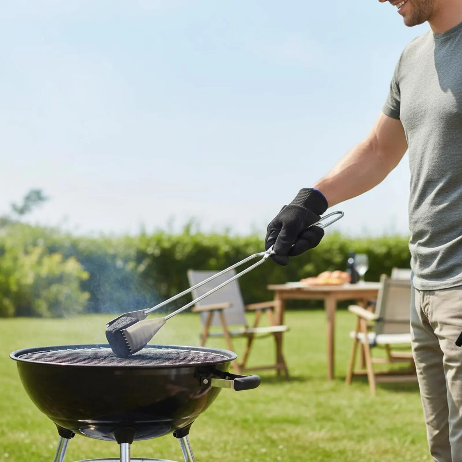 55 Cm Grilling Tongs Multi-Use Extra Long Grill Tongs Ergonomic Grip Giftable for Camping