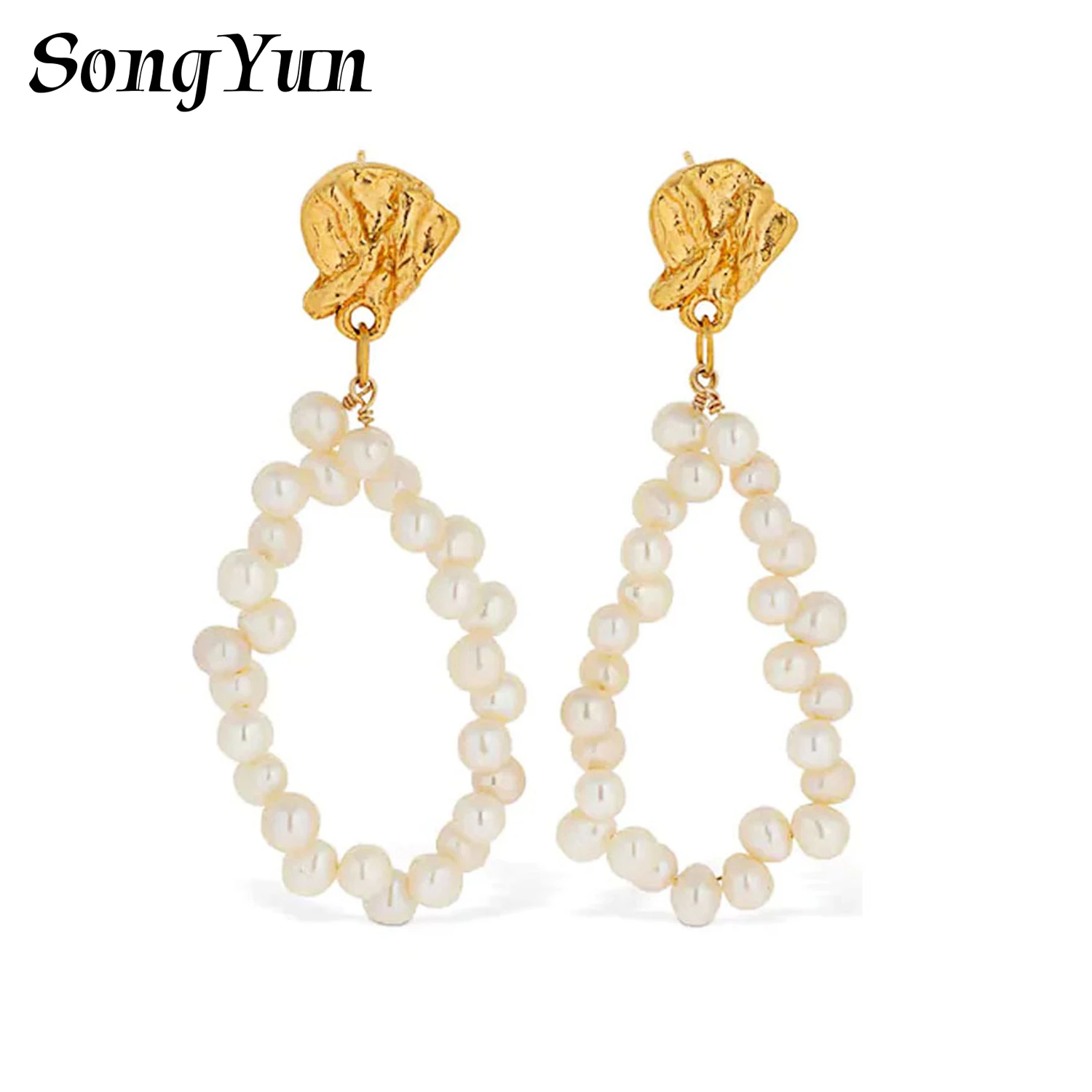 

SongYun Jewelry MHT Quality Brass Stud Earrings Dangle CZ 7A Zircon Bachelorette Gift Mom Gift Women Earring Jewelry