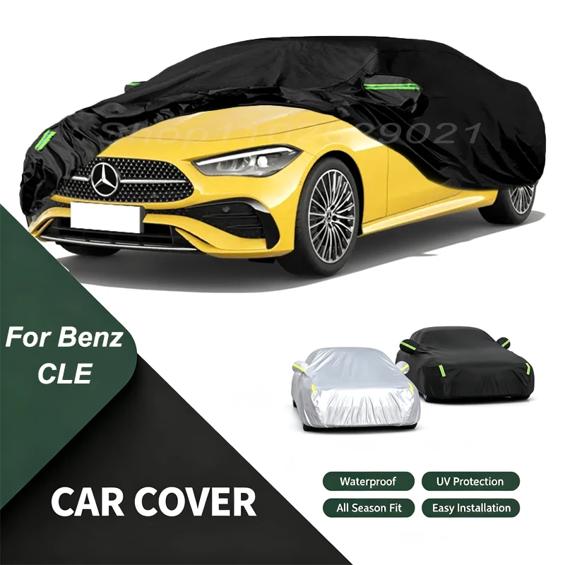 Car Cover For Mercedes Benz CLE Waterproof Dustproof Outdoor Protection, UV Snow Sun Resistant Auto Exterior Cover Car Sunshade