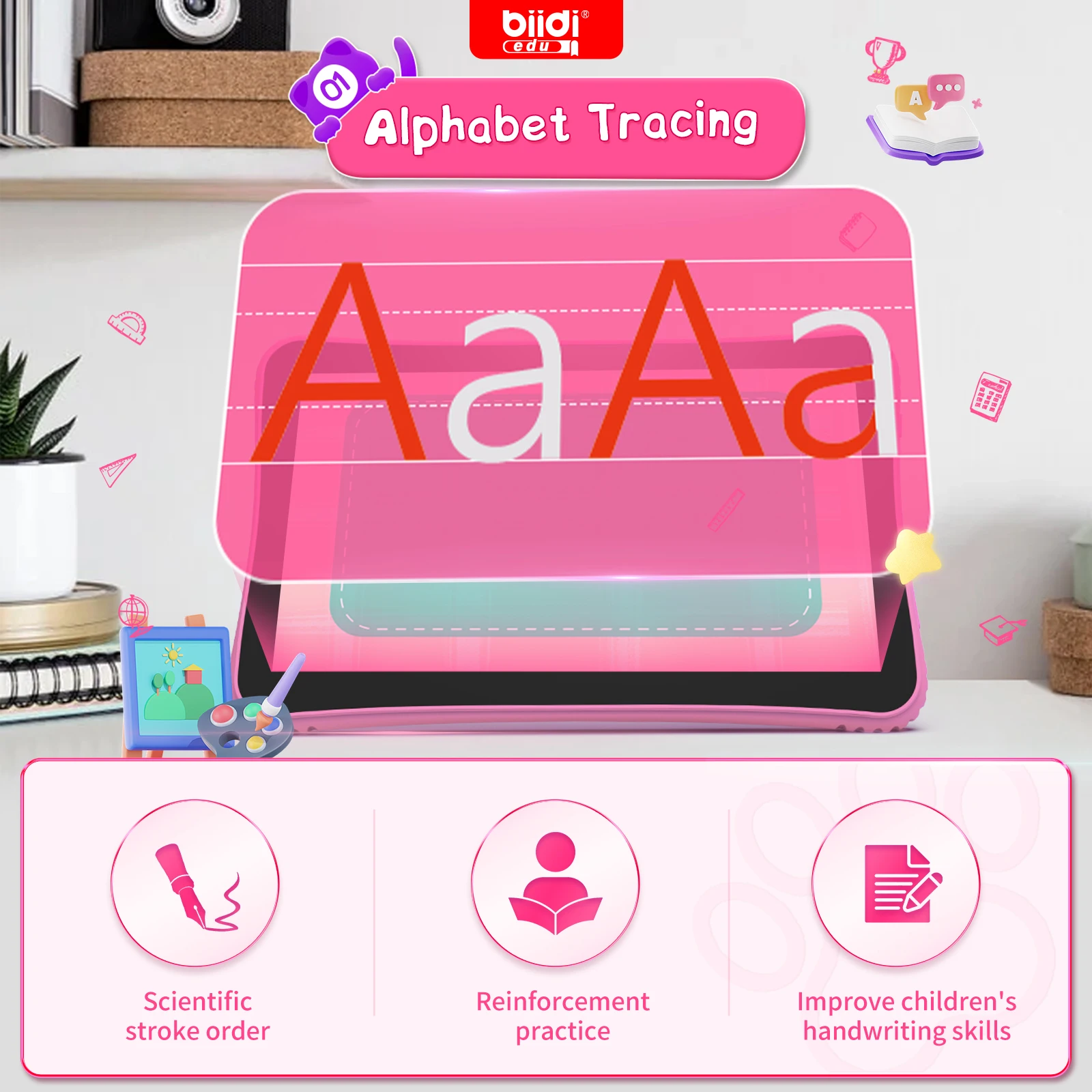7-Zoll-Tablet Englisch-Russisch Lernspielzeug Geburtstagsgeschenk für Jungen und Mädchen ab 3 Jahren
