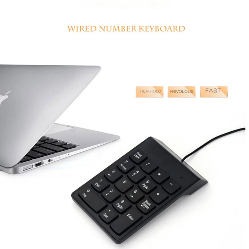 

Numeric 18 Keys Keypad USB Wire Mini Digital Number Keyboard Keycap for Laptop Desktop PC Computer Numpad Keyboard Accountant