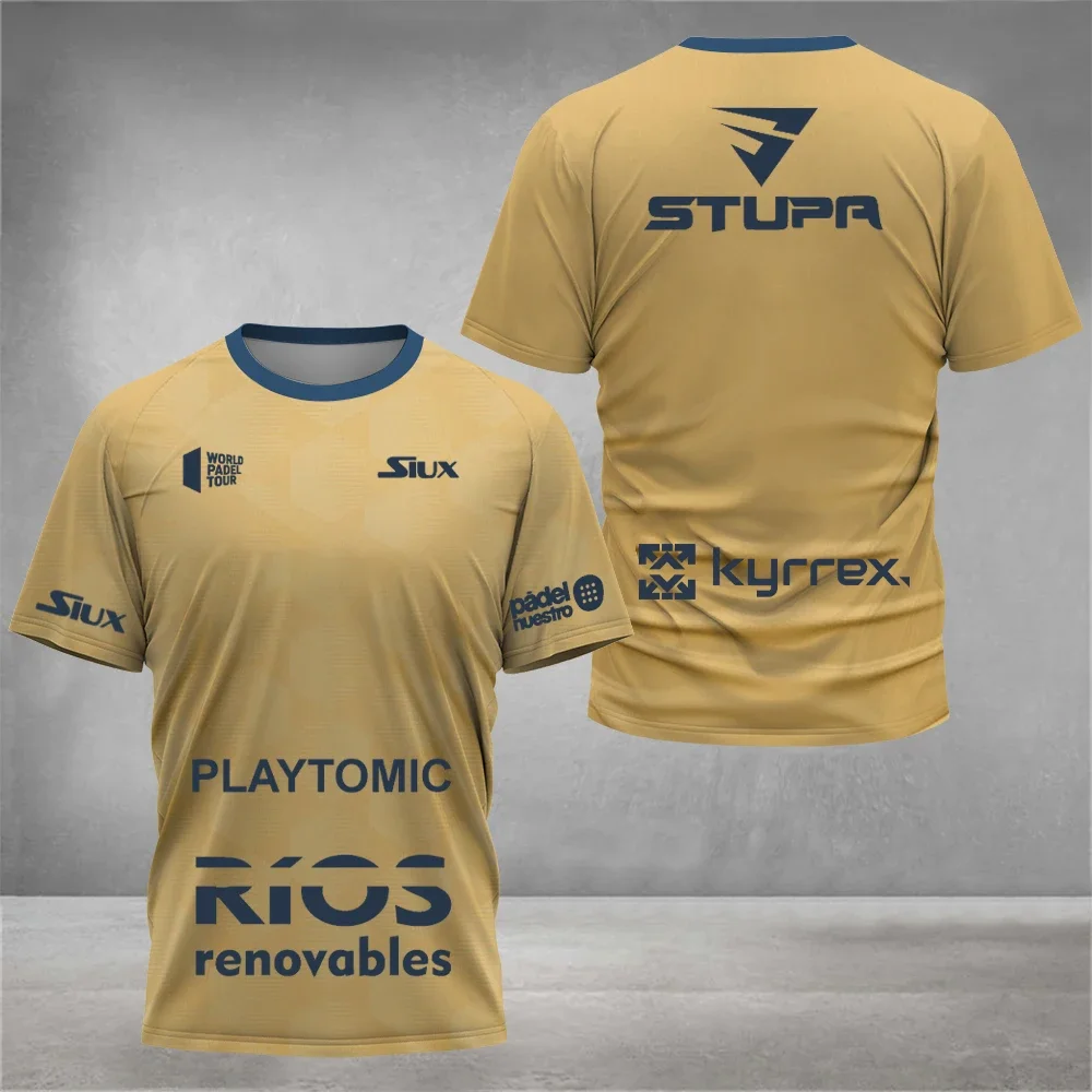 

2025 Summer New Men's Tennis Training Clothes Breathable Tennis Short-sleeved Tops Quick-drying Fitness T-shirt Men's Clothing