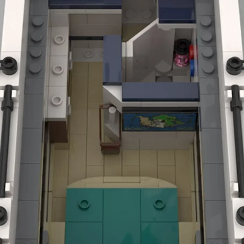 Modello di nave militare Moc Building Bricks Modern Expedition Boat Technology blocchi modulari regali giocattoli di natale set fai da te assemblaggio