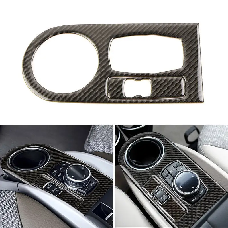 Soft Carbon Fiber Car Interior Accessories Central Gear Shift Panel Trim For BMW i3 2013 2014 2015 2016 2017 2018 2019 2020-2022