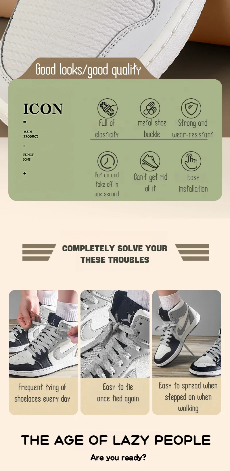 Runde elastische Schnürsenkel für Turnschuhe, Tennisschnürsenkel ohne Krawatten für Kinder und Erwachsene, ohne Krawatte, Schnürsenkel, Gummibänder, Schuhe, Zubehör – Detail 2