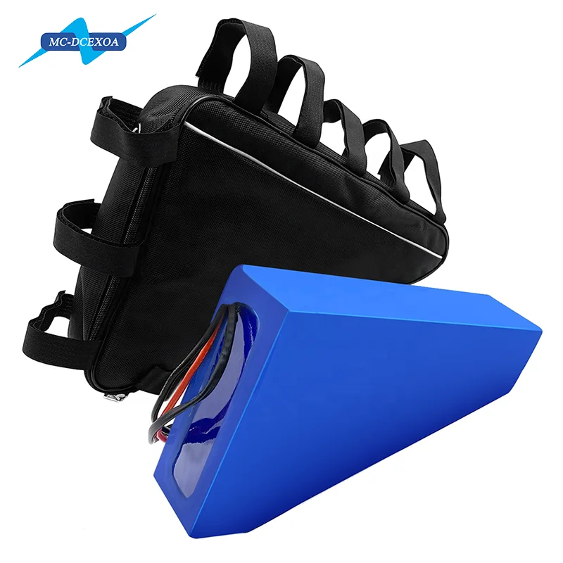 Triangular bag 36v 48v 52v E-BIKE electric bicycle battery 15ah 20ah 25ah lithium battery suitable for mountain road bicycles