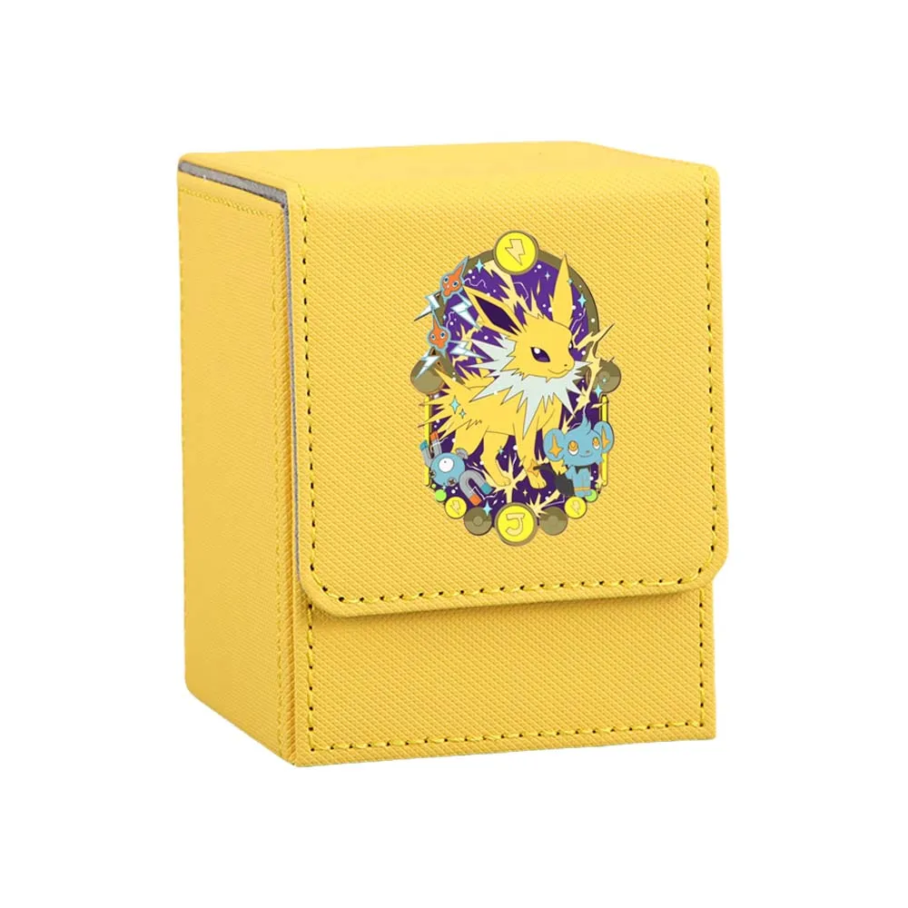 البوكيمون أنيمي Eevee Sylveon Umbreon Leafeon Jolteon Glaceon Flareon الجلود بطاقة الألعاب صندوق تخزين بطاقة الاكريليك التقسيم