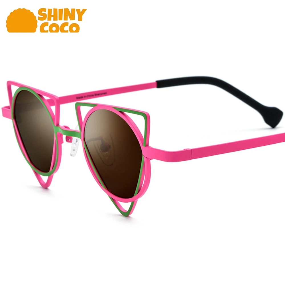 

ShinyCoCo Luxury Brand Colorful Pure Titanium Sunglasses Cat Eye Sunglasses Personalized And Fashionable Driving Glasses