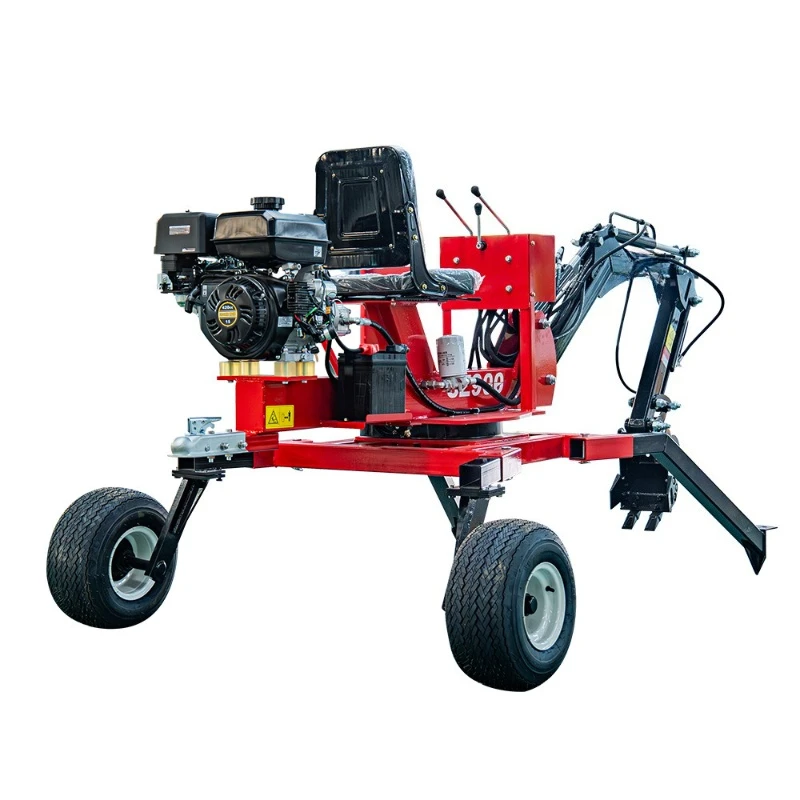 All-terrain wheeled excavator, earth boring and mowing multi-purpose excavator