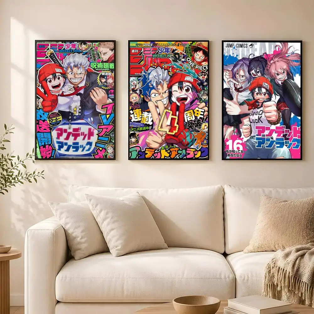 Anime Undead Unluck Poster poster Self-adhesive wall stickers, suitable for room decoration, high-quality printing.