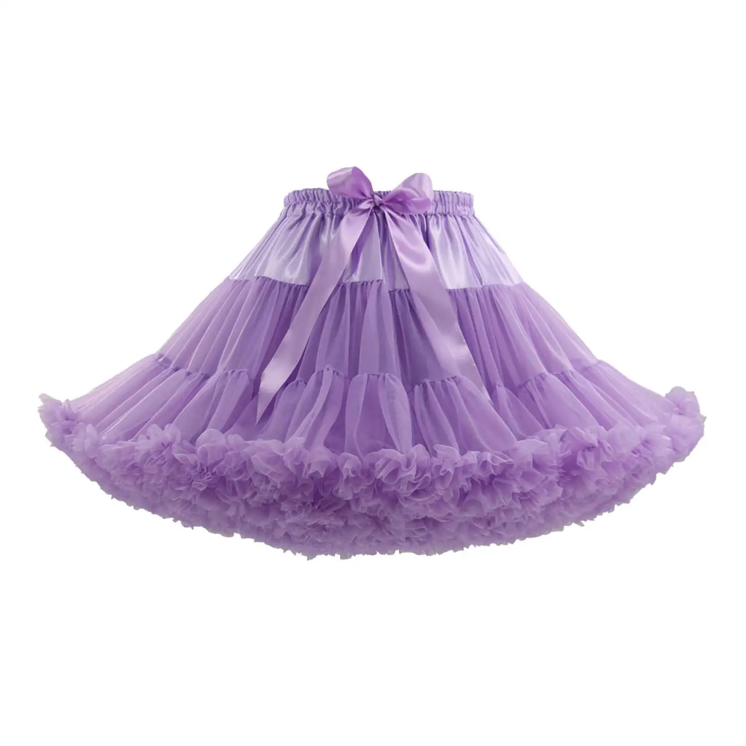 Jupon en mousseline de soie à taille élastique pour femme, tutu gonflé, jupe en tulle, sous-jupe de danse de ballet princesse