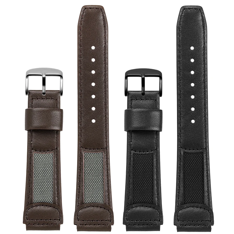 For Casio Forester Classic Retro Forester FT-500WC-3B/5B Vintage cowhide Watchband 19MM Bracelet Men‘s Cow Leather Watch Strap