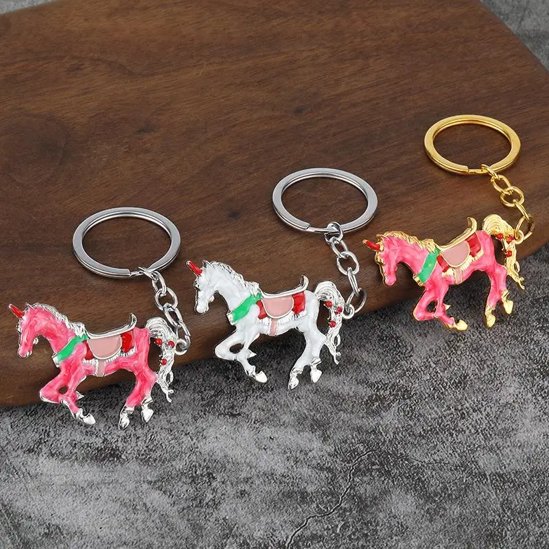 Эмаль-из-сплава-брелок-для-ключей-с-лошадью-кольцо-для-ключей-сумка-подвеска-автомобильный-брелок-для-ключей-ювелирные-аксессуары
