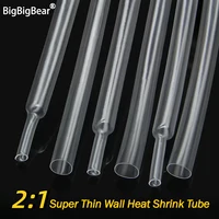 Tubo termorretráctil de 1 ~ 100m, diámetro súper fino de 1 ~ 20mm, línea de auriculares Flexible, funda de envoltura de Cable de Audio termorretráctil