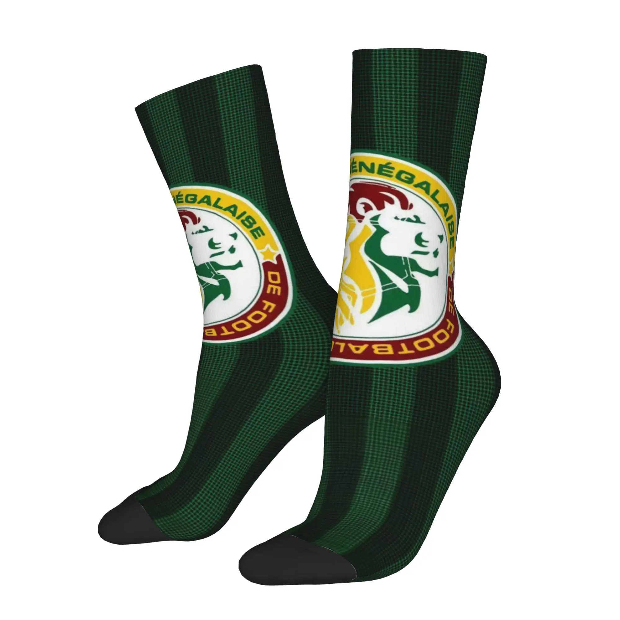 Hip Hop Vintage Senegal Crazy Men's compression Socks Unisex  Street Style Seamless Printed Funny Sock Match Day Essentials
