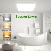 Square Ceiling Lamp Waterpoor Led Panel Lights 110V for bathroom living room Bedroom Lighting Cold White 40W 50W Ceiling Light