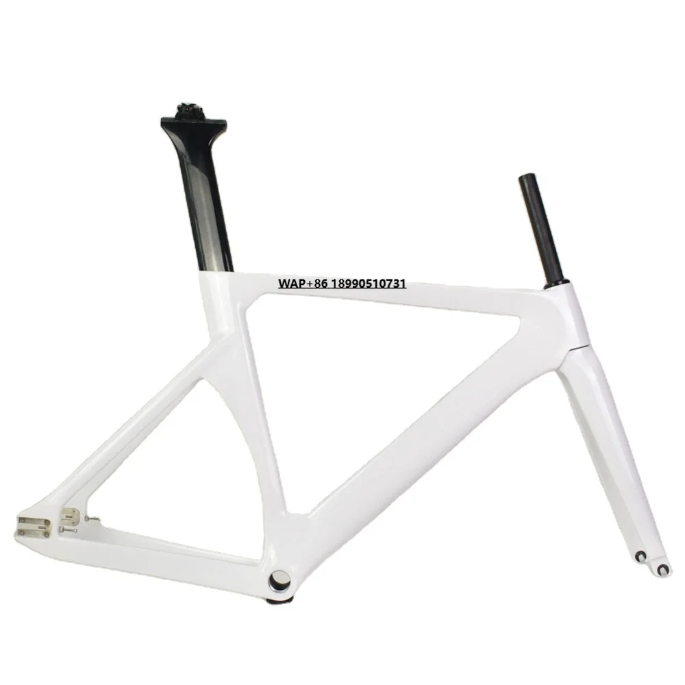 

2023 New Style White Color Paint Fixed Gear Bicycle Headset 1-1/8'' to 1-1/2'' Carbon Fiber Track Frame for Carbon Track Bike