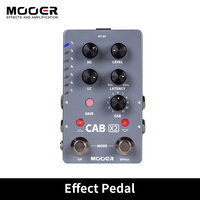 MOOER-CAB X2 Stereo IR Cabinet Simulation Pedal, Dual Channel Cab Simulation, Guitar Effects Pedal, 14 Presets, 11 Factory