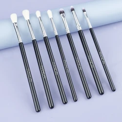 7pcs Eyeshadow Brush Eye Blender Brush Kit, Wooden Handle Vegan Makeup Tool, Flawlessly Applies Eyeshadow & Sets Concealer