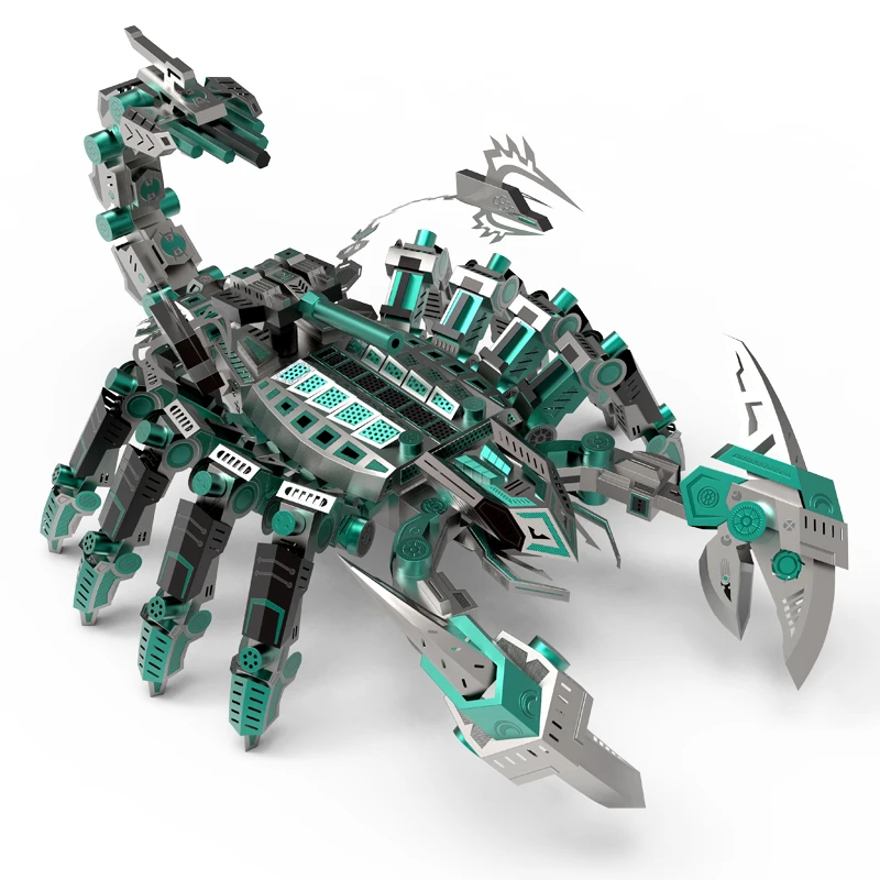 MMZ MODEL Microworld 3D Metal Puzzle Green Devil Scorpion Model Kits Laser Cut Assemble Jigsaw Toys Birthday Gift For Adult Kids