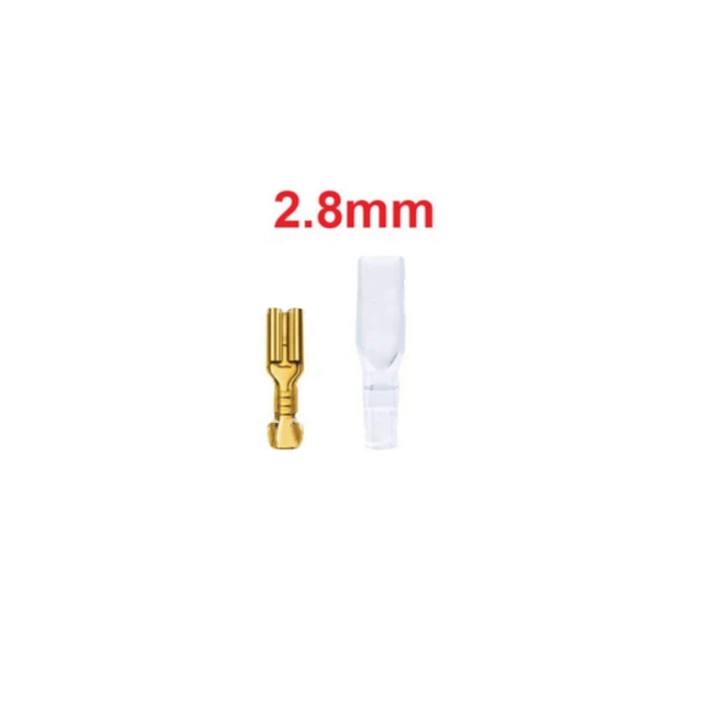 Terminal Professional Grade Copper Spade Lug Replacement Kit 120 Male and Female Terminals with Insulating Sleeves