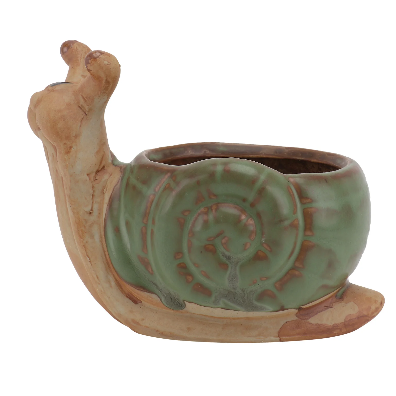 

Керамический цветочный горшок в форме улитки для суккулентов, декоративный, для дома и офиса, забавный мультяшный стиль