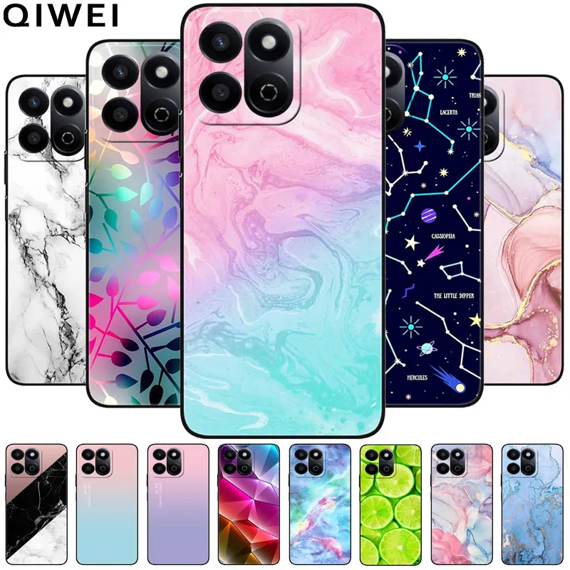 

For Honor 200 Smart Case Fashion Marble Soft TPU Silicon Back Cover For Honor200 Smart 5G Phone Cases 6.8'' Honor 200Smart Shell