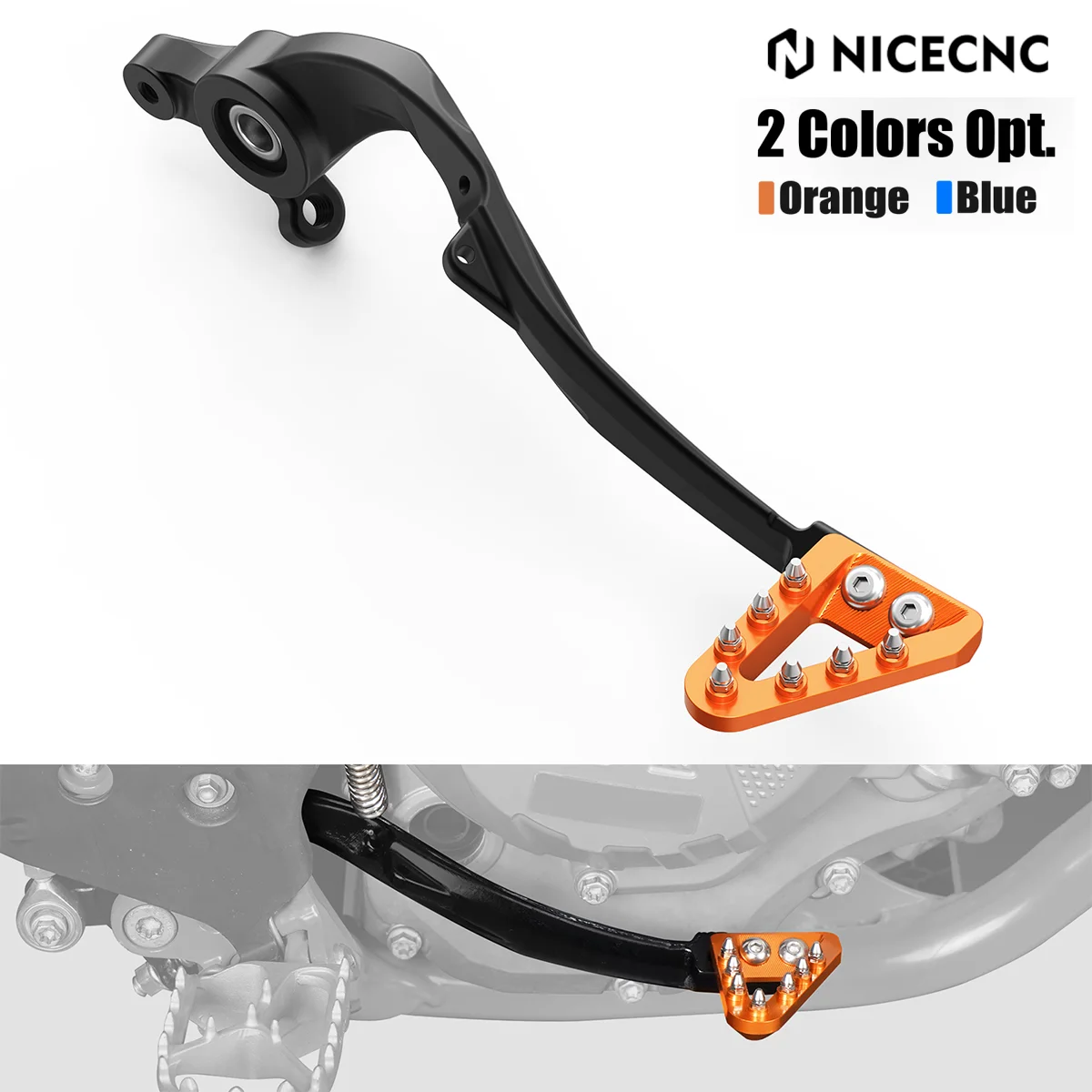 NICECNC For 2025 2024 2023 KTM EXC 300 EXCF 450 350 TPi 6D Husqvarna TE300 FE 501 450 GasGas EC300 Forged Brake Pedal Lever Kit