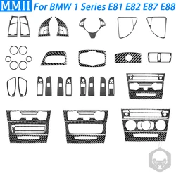 For BMW 1 Series E81 E82 E87 E88 2008-2013 Carbon Fiber Stickers Automatic Gear Shift Central Control Panel Power Window Lift