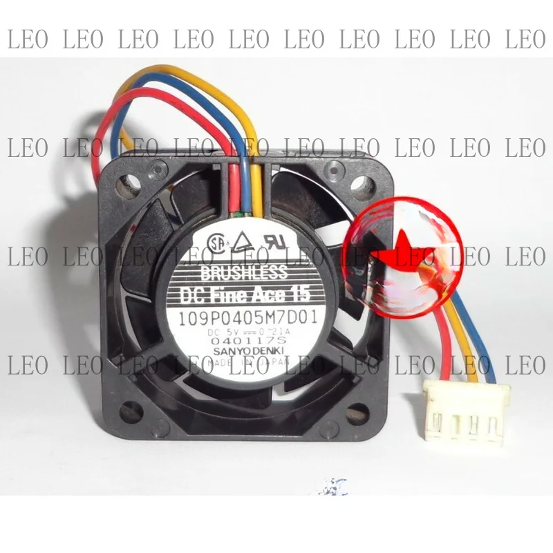 MY 1 PCS For SANYO Fan 109P0405M7D01 DC 5V 0.21A 4CM 4015 3 PIN