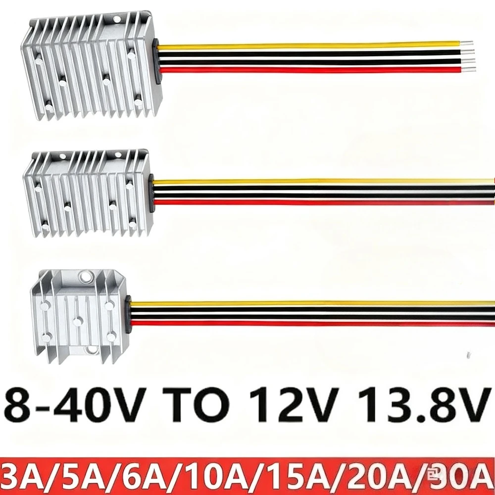 8-40V to 12V 13.8V 3A-30A Boost Buck Regulator Power Converter DC DC Stabilizer Voltage Supply Module for Car
