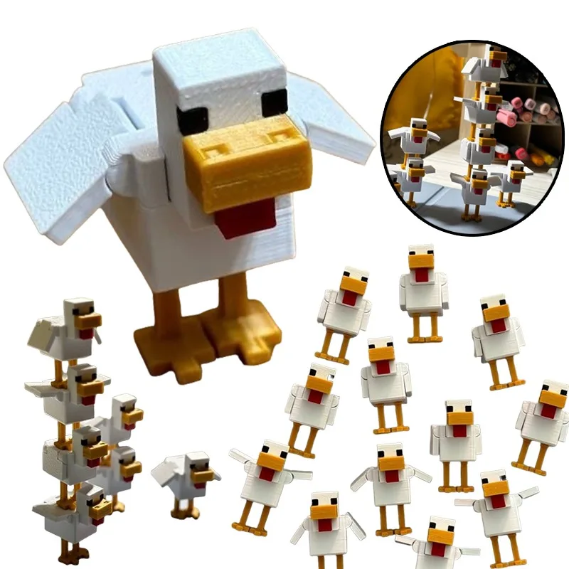 1/5 Stücke Minecraft Actionfiguren Spiel Pixel Huhn Figur Spielzeug Desktop Ornamente Kindergeburtstagsgeschenk Gaming Waren