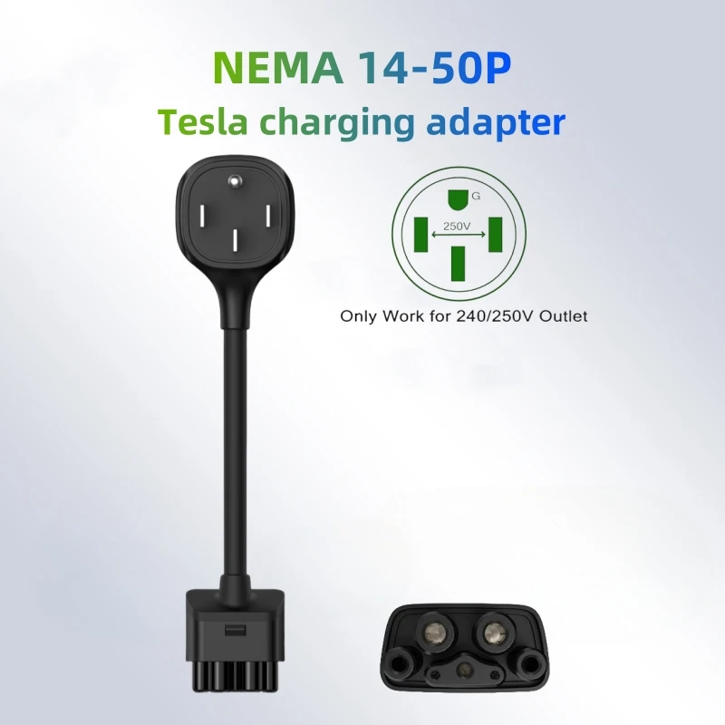 

RIYS tesla nema adapter gen 2 32a nema 14-50 plug adapter for tesla model s, 3, x, y ev charger extension cable connection